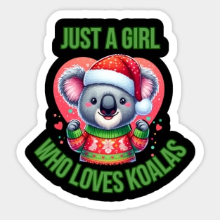 Just A Girl Who Loves Koalas Sticker